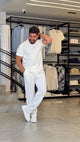Short Sleeve Zip Top and Pants Set