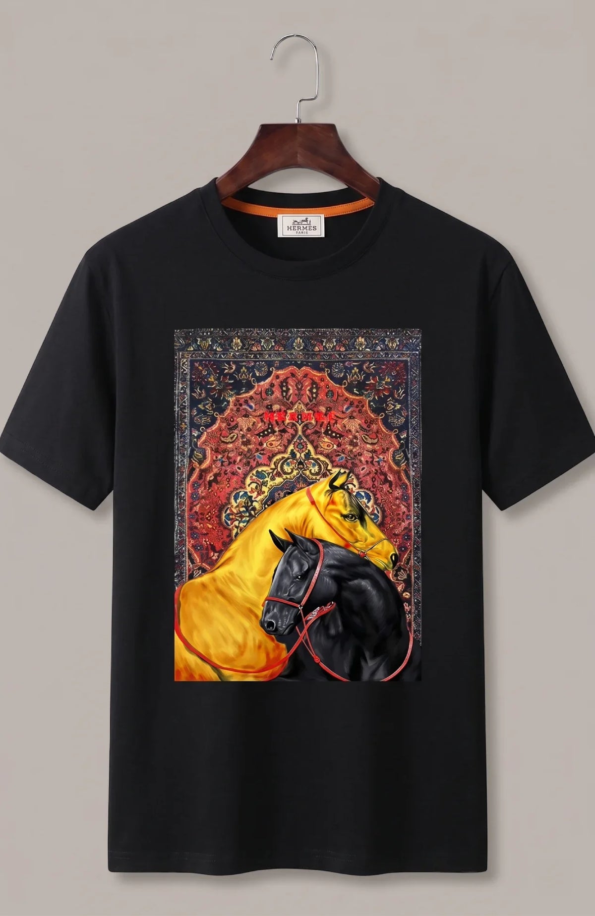 Pack of 2- Premium Twin Horse Shirts (Black & White)