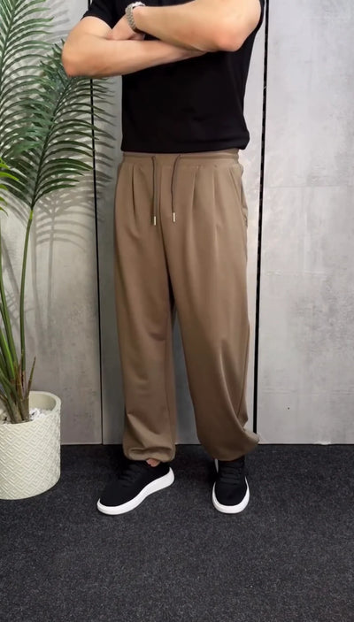 Casual Baggy Pants with Drawstring Waist