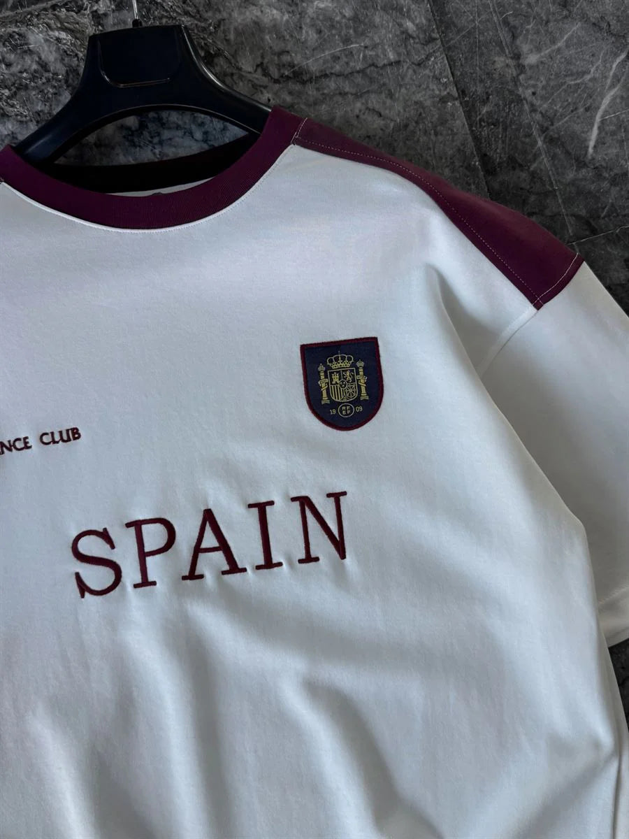 Minimalist Two-Tone Crest Tee