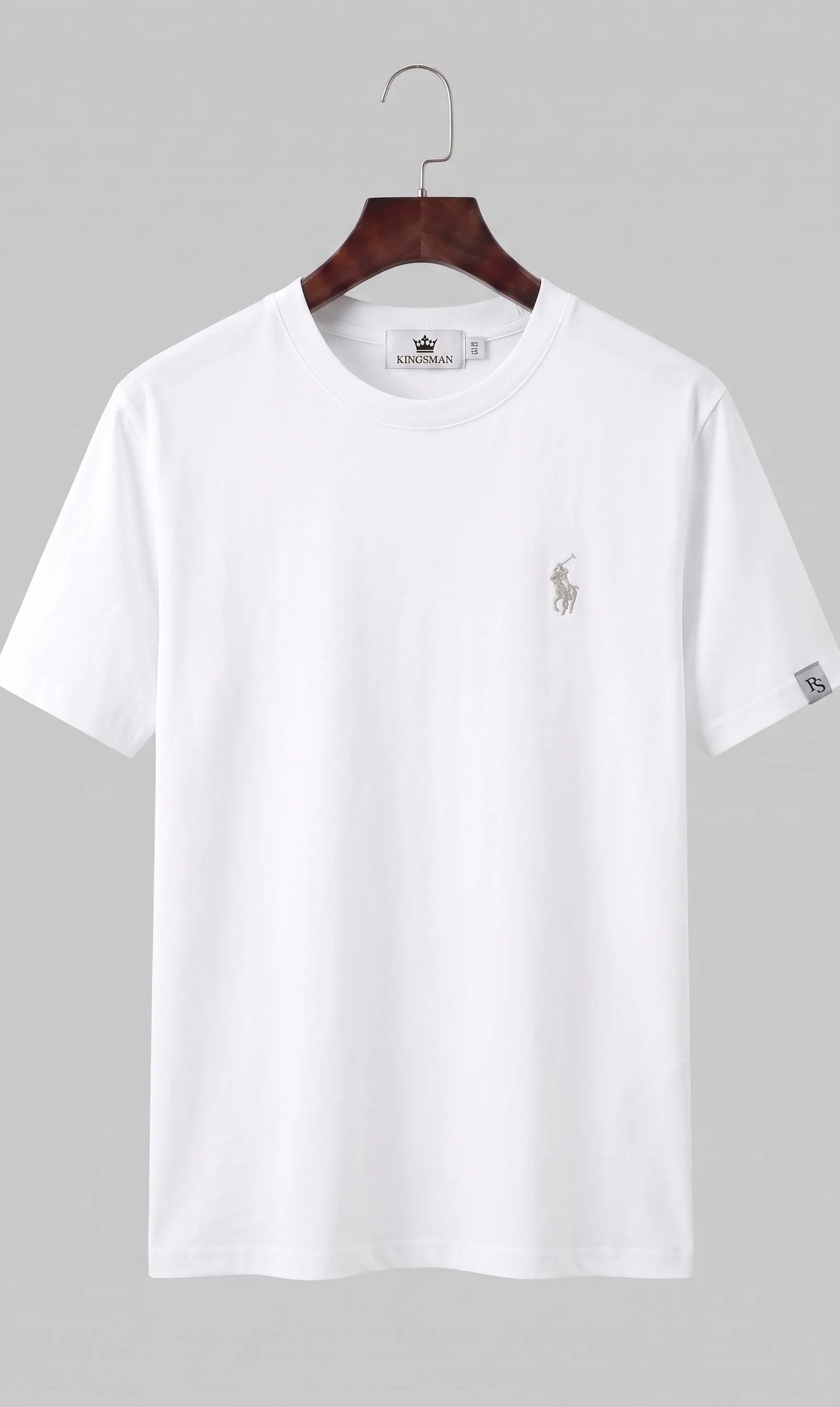 Crew Neck T-Shirt with Subtle Embroidery