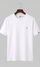 Crew Neck T-Shirt with Subtle Embroidery