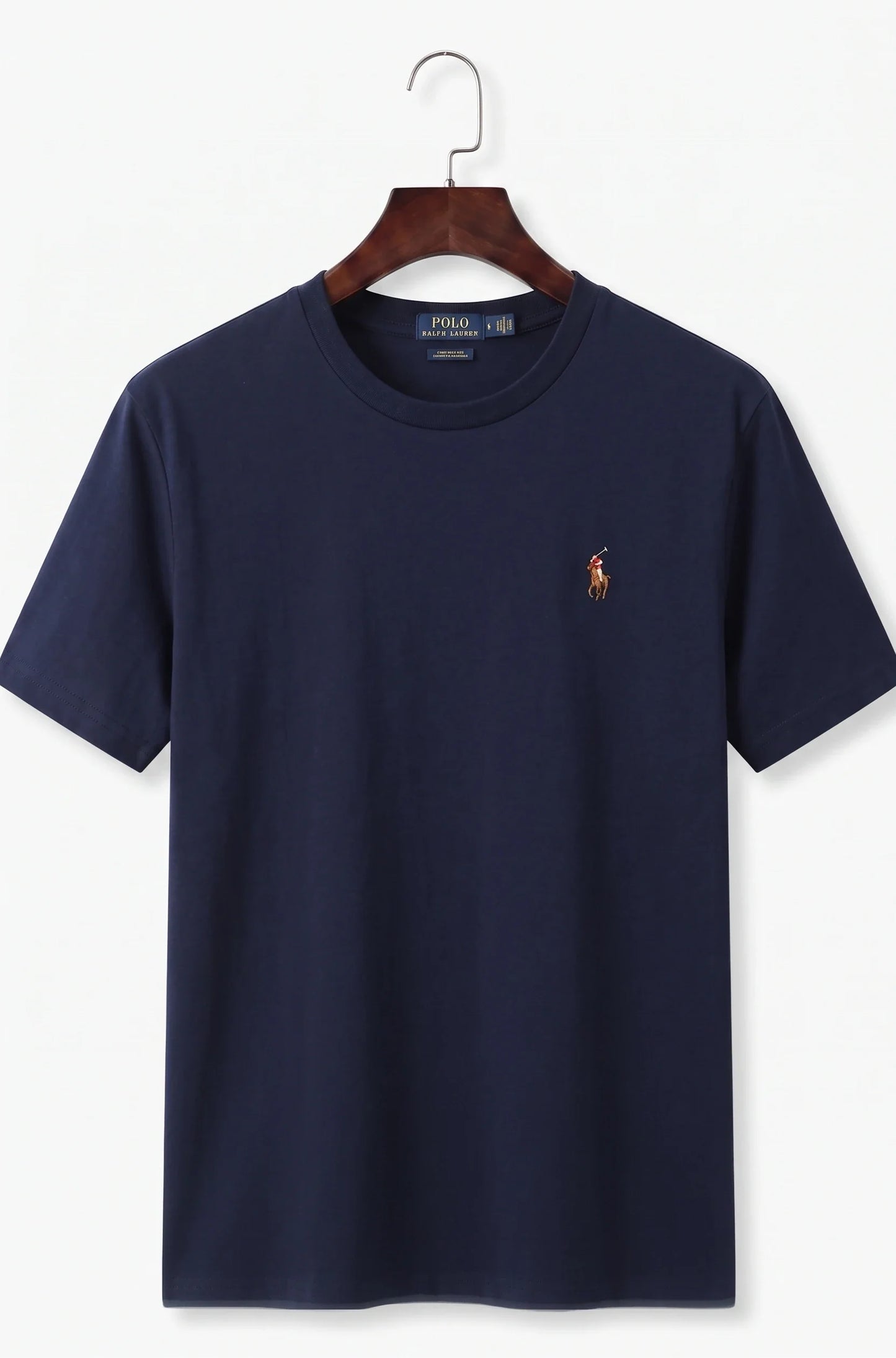 Crew Neck T-Shirt with Subtle Embroidery