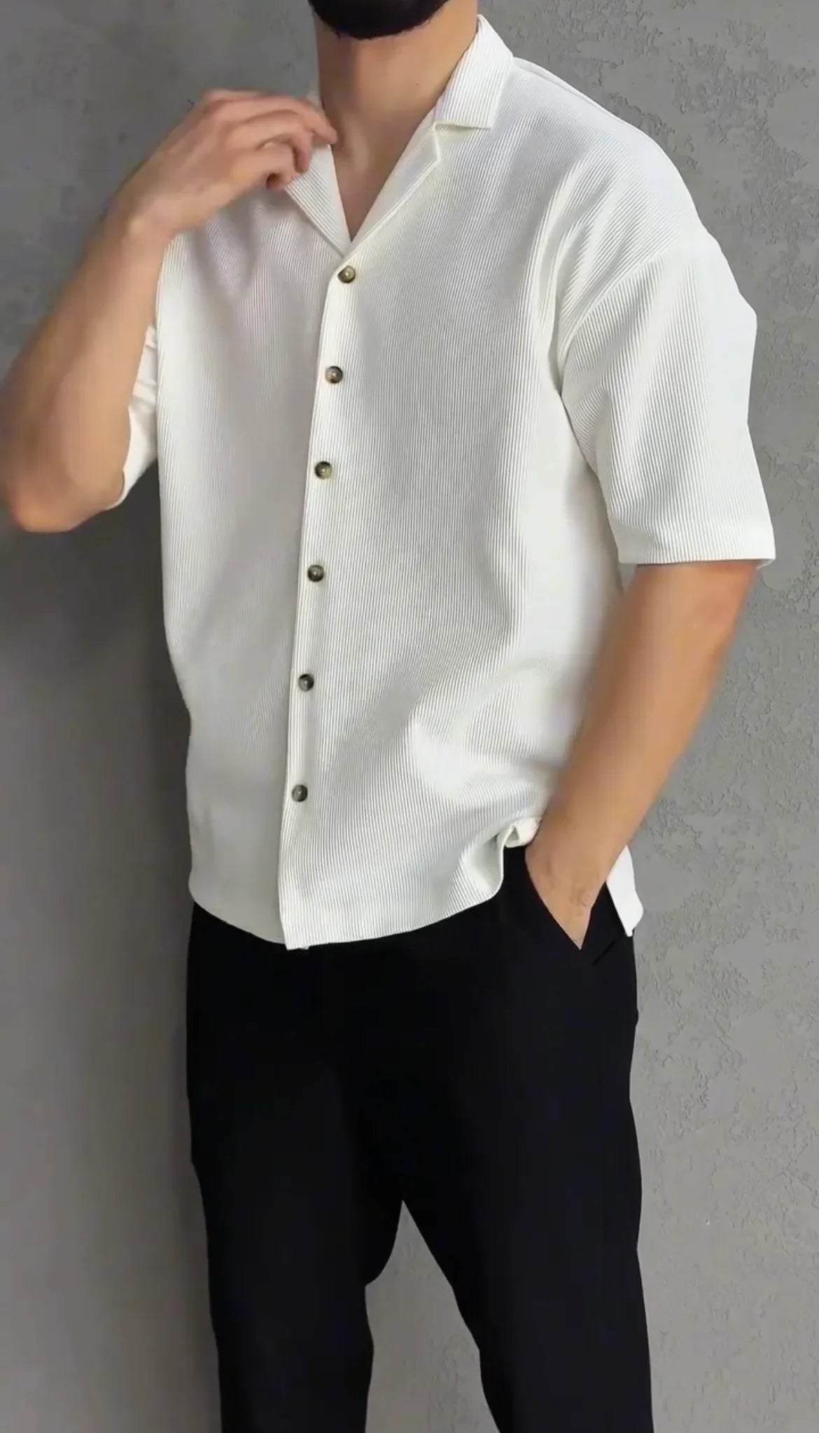 Textured Short Sleeve Shirt