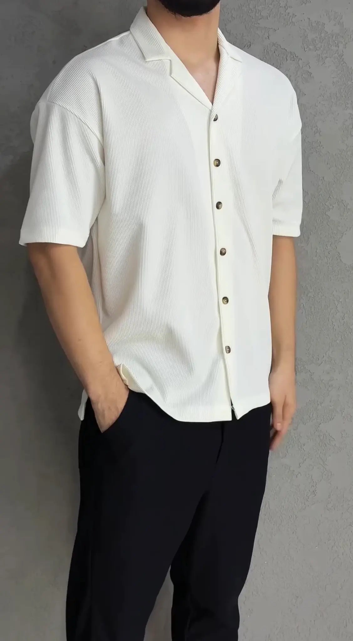 Textured Short Sleeve Shirt