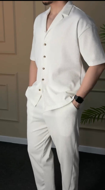Textured Short Sleeve Co-ord Set