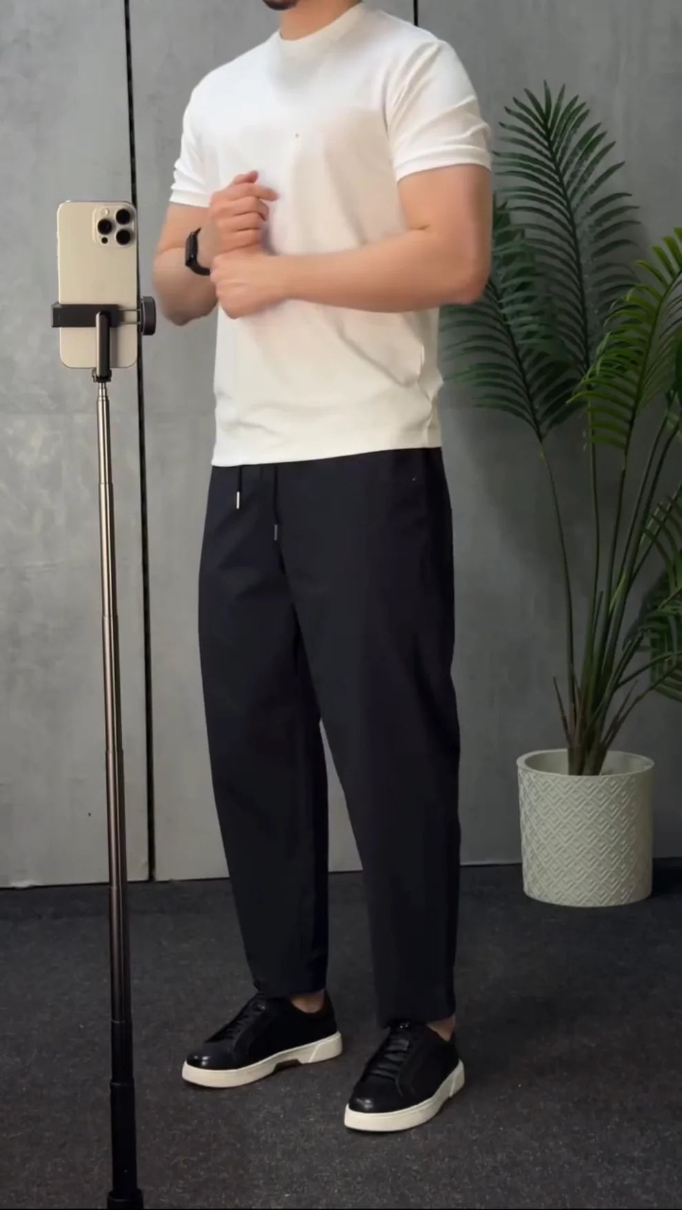 Modern Flat-Front Relaxed Trousers
