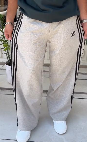 Men's Wide Leg Striped Trousers