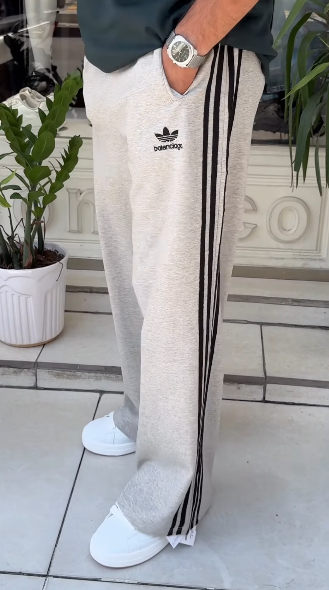 Men's Wide Leg Striped Trousers