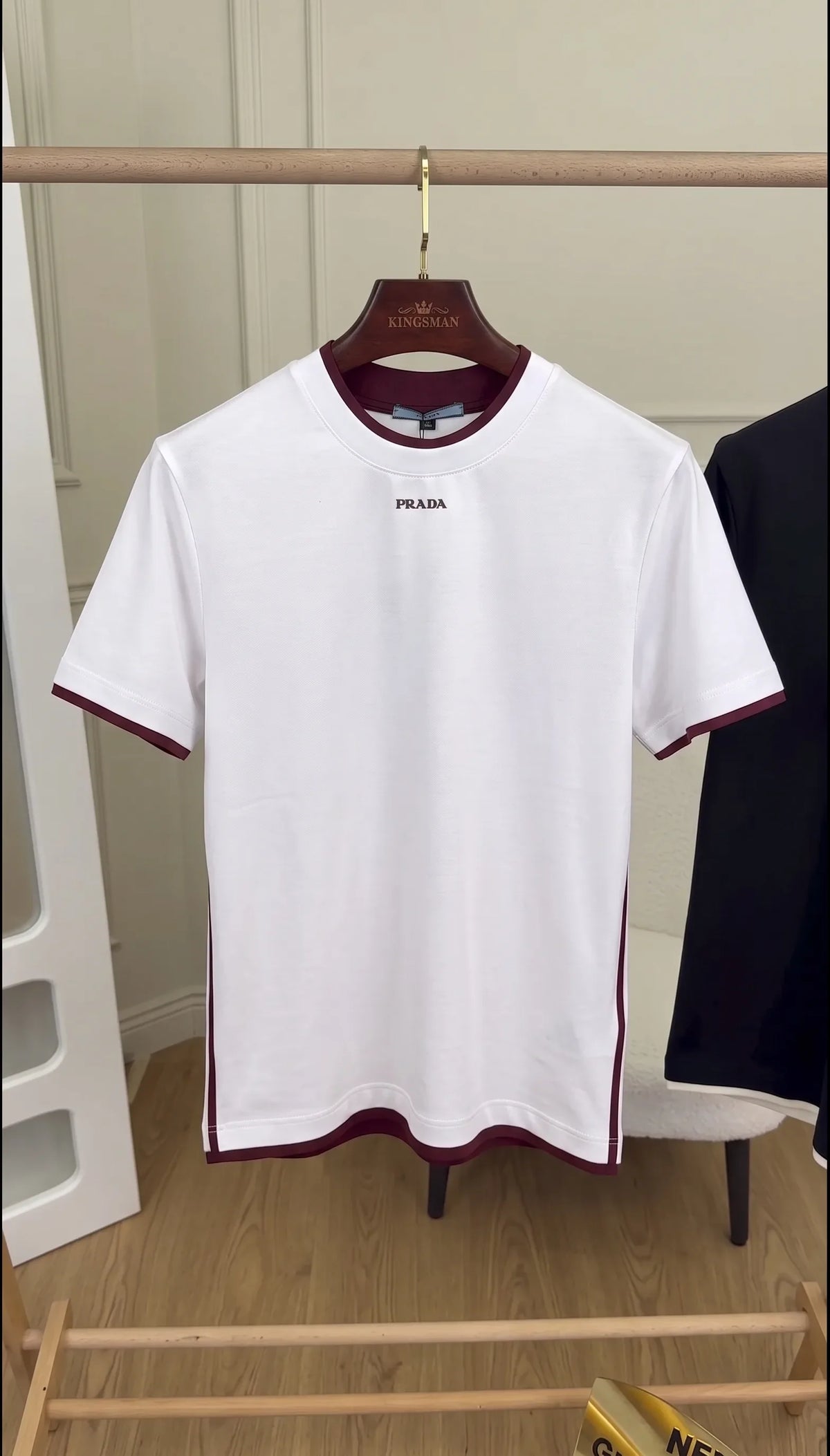 Crew Neck Tee with Stylish Contrast Trim